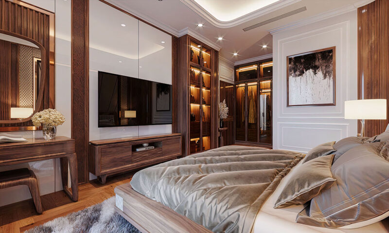 Phong cách thiết kế nội thất gỗ óc chó